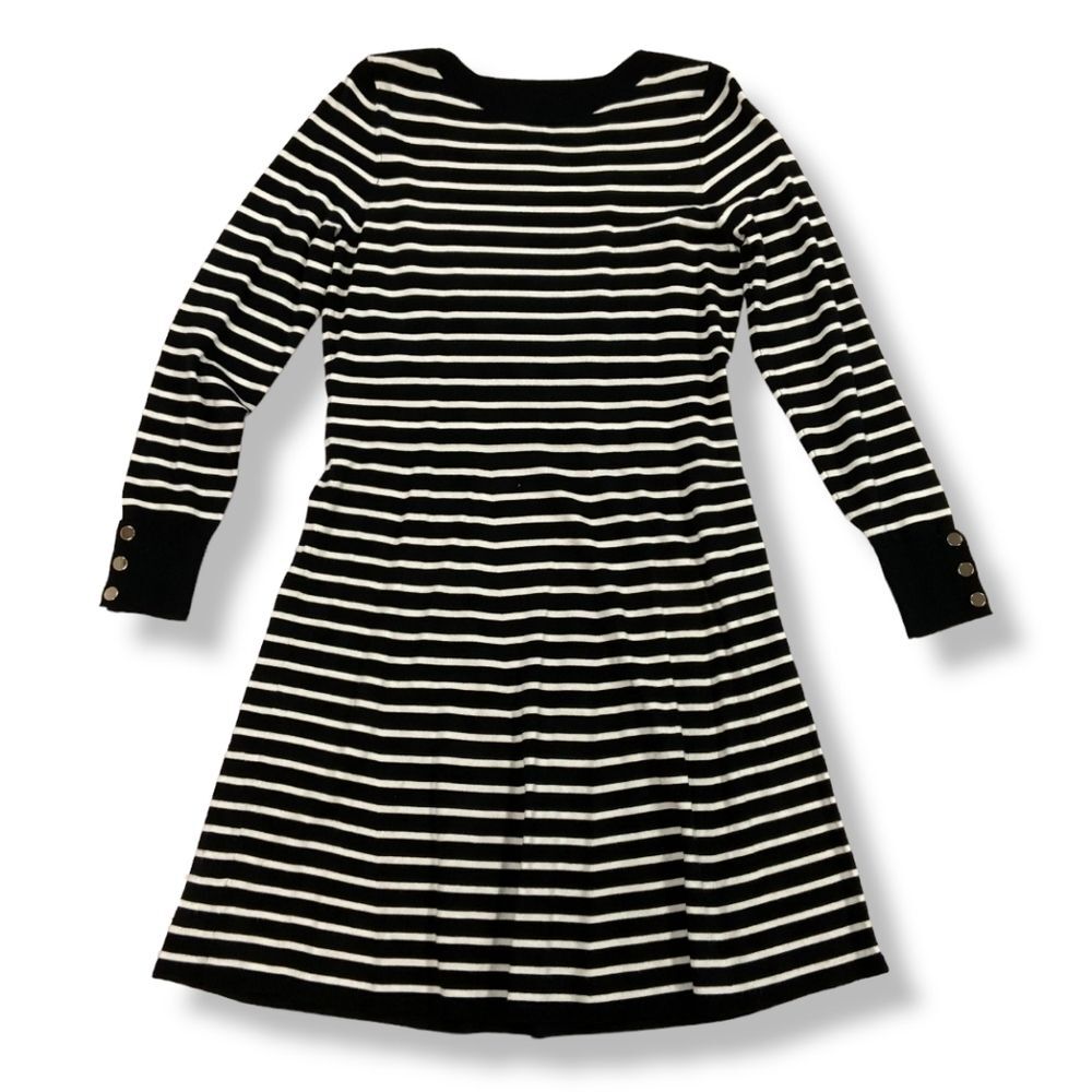 Loft Plus Size Striped knit long sleeve dress 14